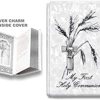 Catholic & Religious Gifts, First Communion Missal Book White English Silver SCRUCIFIX97