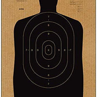 12 Pck Full Size Standard B-27 Cardboard Target Silhouette (Black) 24" x 45"