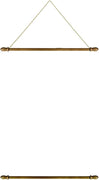 Pack of 2 Wooden Banner Wall Hanger Set Top and Bottom Poles with Removable Ends, 24 Inch