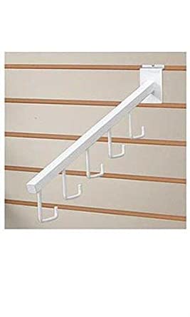J-Hook Waterfall Faceout in White for Slatwall - Lot of 10