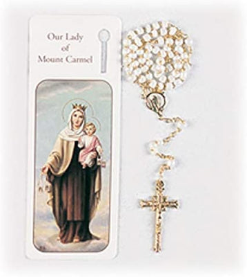 12pc Catholic & Religious Gifts, Bookmark W/Rosary OL Carmel