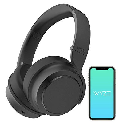 WYZE Bluetooth 5.0 Headphones, Reddot Award Headphones,Bluetooth Headphones Over The Ear with Active Noise Cancellation,High-Fidelity Sound,Transparency Mode,Clear Voice Pick-up, Alexa Built-in,Black