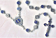 Catholic & Religious Gifts, Rosary Metal OL Grace Blue 4MM 22"