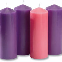 Purple Advent Pillar Candle Set