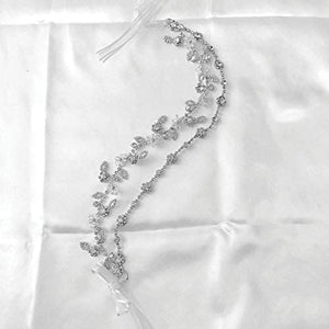 Catholic & Religious Gifts, Head Piece Double Row All Rhinestone & Glass Beads