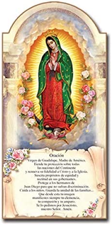Catholic & Religious Gifts, Plaque Wood Wall OL Guadalupe Spanish 8"