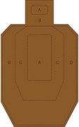 12 Pck Reduced IPSC-CB Target Complete with Scoring Zone White on one Side and Brown on Reverse Great for Dry fire use Size: 9 1/8" x 14 7/8" This is A Reduced IPSC-CB