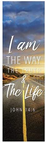 Christian Brands Foundation Series Banner - I Am The Way, The Truth and The Life (2' X 6' Banner with Pole Hem)