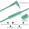 RORSOU R10 On-Ear Headphones with Microphone, Lightweight Folding Stereo Bass Headphones with 1.5M No-Tangle Cord, Portable Wired Headphones for Smartphone Tablet Computer MP3 / 4 (Green)