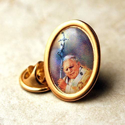 12pc Catholic & Religious Gifts, Lapel PIN John Paul II