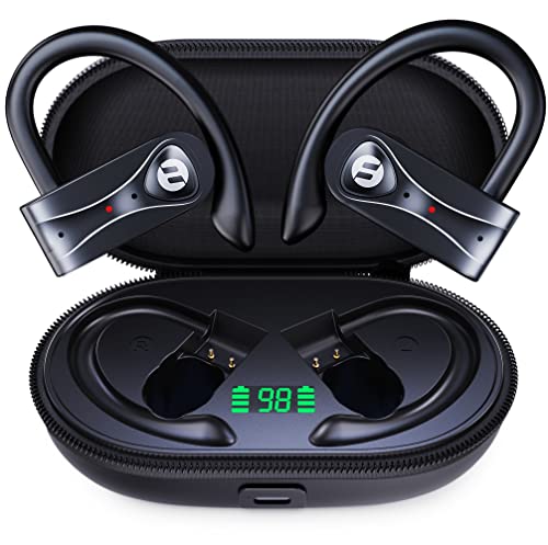 Wireless Earbuds Bluetooth Headphones 60H Playtime Ear Buds with LED Power  Display Charging Case Earphones in-Ear Earbud with Microphone for Android