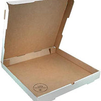 50 PACK - 10" x 10" x 2" White Corrugated Plain Pizza / Bakery Box