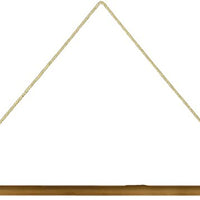 Pack of 2 Wooden Banner Wall Hanger Set Top and Bottom Poles with Removable Ends, 24 Inch