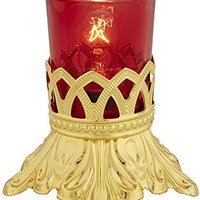 Sudbury Brass Electric Votive Holder with Ruby Glass