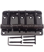 NC AYUBOUSA 4 String Hardtail Bass Guitar Bridge for Fender Precision Jazz Bass PB JB Style Bass Black
