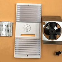 CA-90 Ductless Exhaust Fan Grille Louver, Motor and Unscented Filter Cartridge, Fan Blade, and Motor Mount - White Complete Set (WHITE)