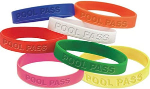 Stock Pool Pass Bracelet, Orange, Adult, Package Of 100