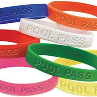 Stock Pool Pass Bracelet, Red, Adult, Package Of 100