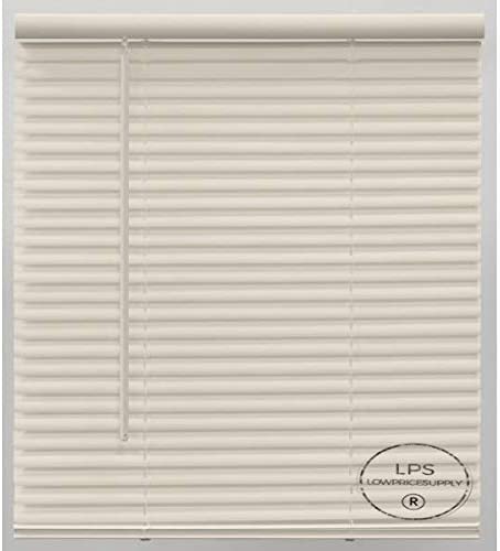 36" x 60" Alabaster 1" Mini Vinyl Cordless Window Blind (W x L)