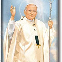 12pc Catholic & Religious Gifts, CAR Magnet Pope John Paul II ; 1.75" X 2.75"