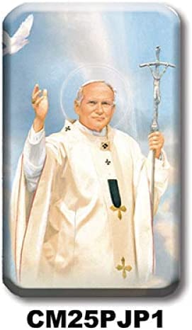 12pc Catholic & Religious Gifts, CAR Magnet Pope John Paul II ; 1.75" X 2.75"