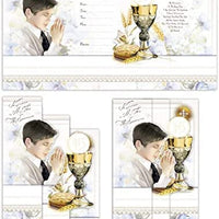 Catholic & Religious Gifts, First Communion Invitation English W/Envelope POP-UP BOY Spanish W/Envelope 100/PKG