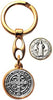 12pc Catholic & Religious Gifts, KEY CHAIN ST BENEDICT GOLD - 3"