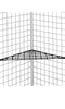 Triangle Grid Shelf in Black 24 x 24 x 32 Inches