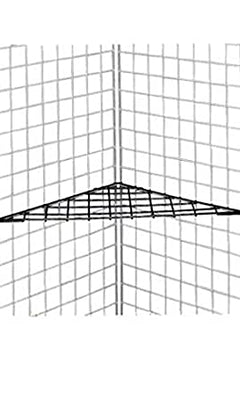 Triangle Grid Shelf in Black 24 x 24 x 32 Inches