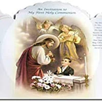 Catholic & Religious Gifts, First Communion Invitation BOY Spanish W/Envelope CAPILLA Series 100/PKG