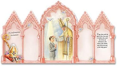 Catholic & Religious Gifts, Confirmation Invitation BOY English W/Envelope 100/PKG