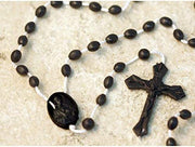 Catholic & Religious Gifts, Rosary Plastic Black, 5MM 17" 25pc