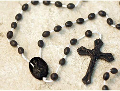 Catholic & Religious Gifts, Rosary Plastic Black, 5MM 17