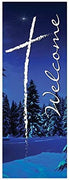 Christian Brands Church Welcome Series X-Stand Banner - Winter