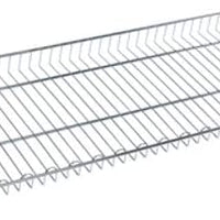 Metal Wire Gondola Shelf with Brackets in Zinc 48 W x 17 D x 2 H Inches
