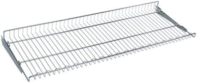 Metal Wire Gondola Shelf with Brackets in Zinc 48 W x 17 D x 2 H Inches