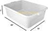 6 Pack 20" x 15" x 7" White Storage Plastic Dish Restaurant Food Bus Tub w/Lid