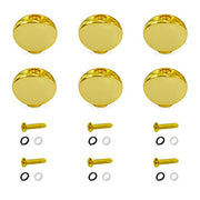 MAXCHEER 6PCS Small Oval Metal Guitar Tuning Pegs keys Tuners Machine Heads replacement Buttons knobs Handle (Gold)