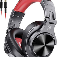 OneOdio A71 Hi-Res Studio Recording Headphones - Wired Over Ear Headphones with SharePort, Professional Monitoring & Mixing Foldable Headphones with Stereo Sound (Red)