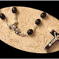 Catholic & Religious Gifts, Rosary Black Silver, 5MM 14"