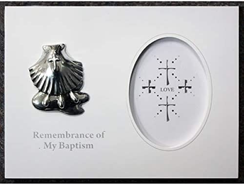 Catholic & Religious Gifts, Plaque Remembrance of My Baptism (Shell) Spanish