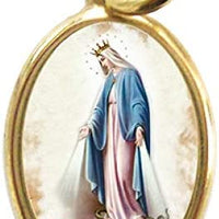 12pc Catholic & Religious Gifts, Pendant Our Lady of Grace W/MIRAC Medals