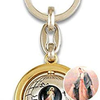 12pc Catholic & Religious Gifts, KEY CHAIN OUR LADY OF GRACE & DIVINE MERCY