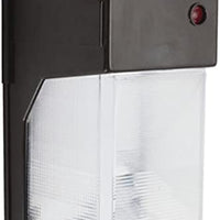 LED Wall Pack, 27 Watt, 120 Volt, Bronze, Photocell