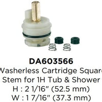 Washerless Cartridge Square Stem for 1H Tub & Shower, Brushed Nickel