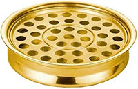 Polished Steel Communion Tray - Brass Tone Gold