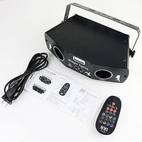 Pattern Party Lights, AMKI 5 Len 3 in 1 DJ Disco Light Strobe Light Projector by DMX 512 Control, Stage Lighting Projector Sound Activated with Remote Control for Karaoke KTV Bar Wedding Halloween