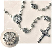 Catholic & Religious Gifts, Rosary Metal W/Metal CASE ST Benedict 3MM, 13.5"