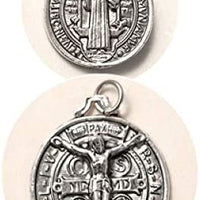 12pc Catholic & Religious Gifts, OXY Medal ST Benedict 1 1/4" Double Sided Metal