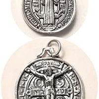 12pc Catholic & Religious Gifts, OXY Medal ST Benedict 1 1/4" Double Sided Metal